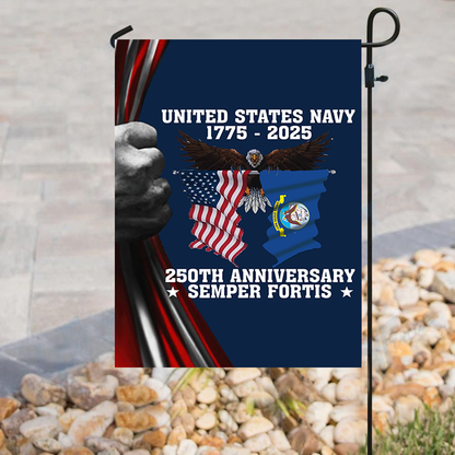 1775 - 2025 Navy Anniversary Garden Flag