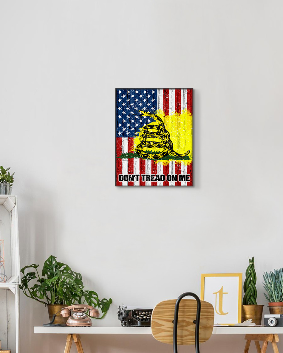 Don't Tread On Me USA Deluxe Portrait Canvas 1.5in Frame