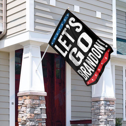 Stars and Stripes - Let's Go Brandon House Flag