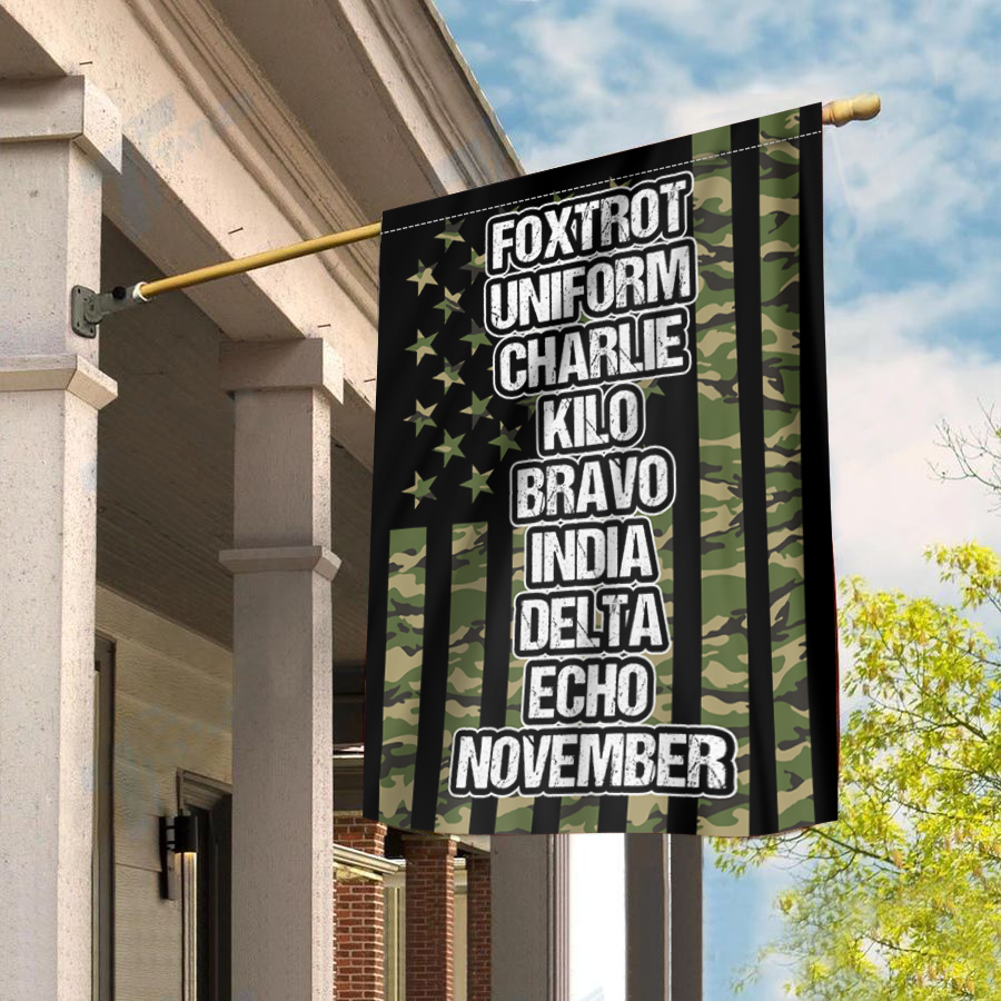 Foxtrot Uniform Charlie Kilo Phonetics House Flag