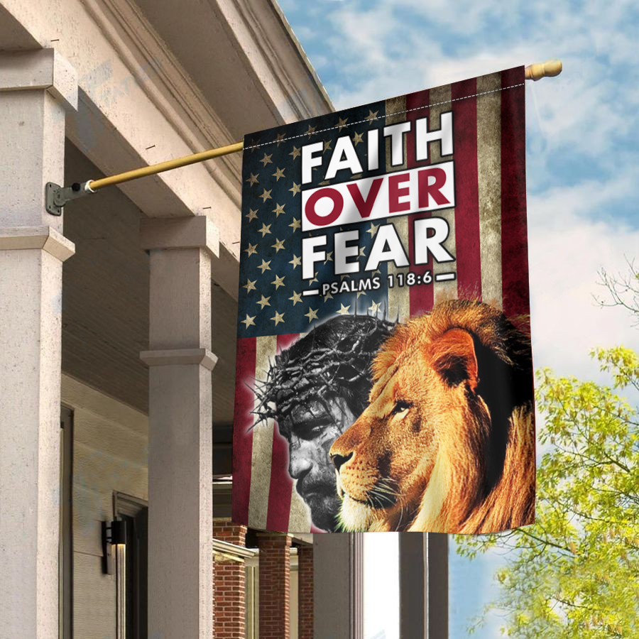 Faith Over Fear House Flag