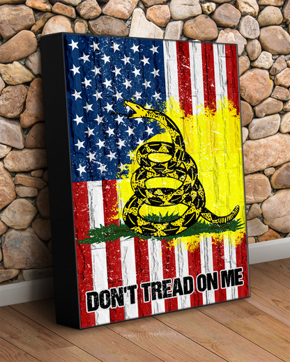 Don't Tread On Me USA Deluxe Portrait Canvas 1.5in Frame