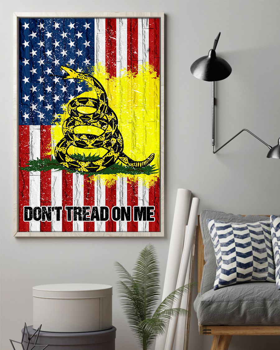 Don't Tread On Me USA Deluxe Portrait Canvas 1.5in Frame