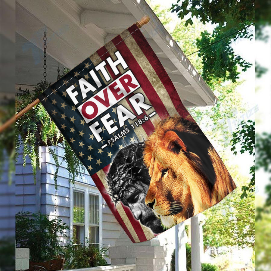 Faith Over Fear House Flag