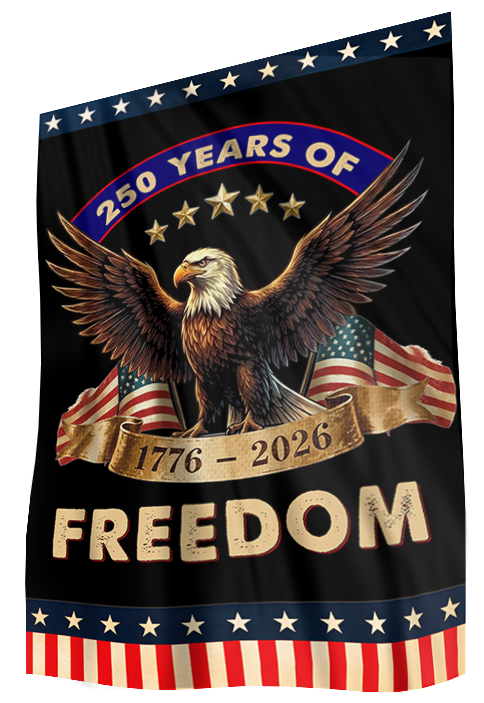 250 Years of Freedom Garden Flag