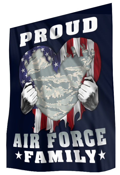 Proud Air Force Family House Flag