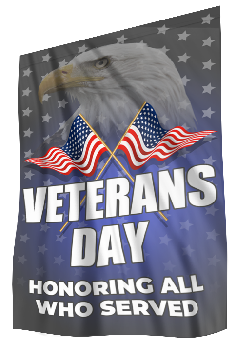 Veterans Day - Honoring All Who Served House Flag