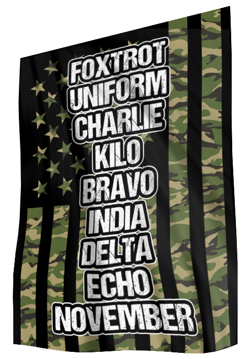 Foxtrot Uniform Charlie Kilo Phonetics House Flag