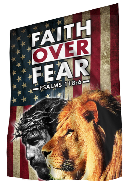 Faith Over Fear House Flag