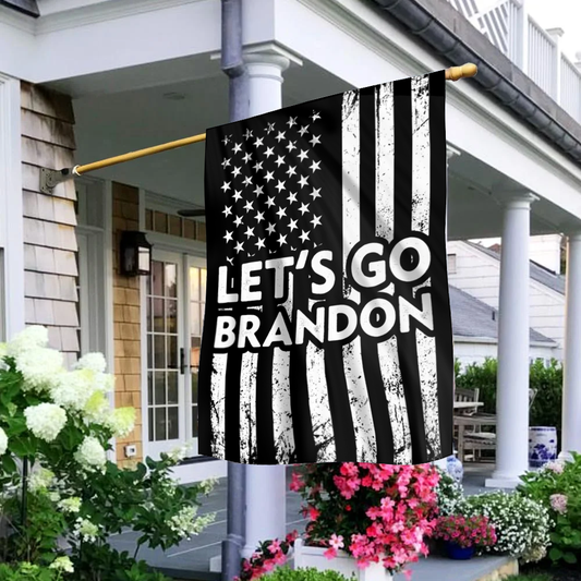 USA Flag - Let's Go Brandon House Flag
