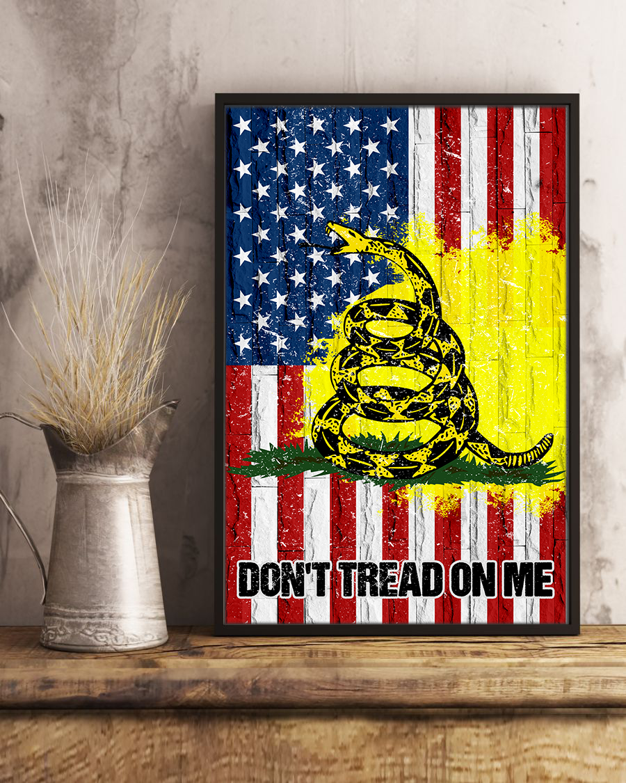 Don't Tread On Me USA Deluxe Portrait Canvas 1.5in Frame