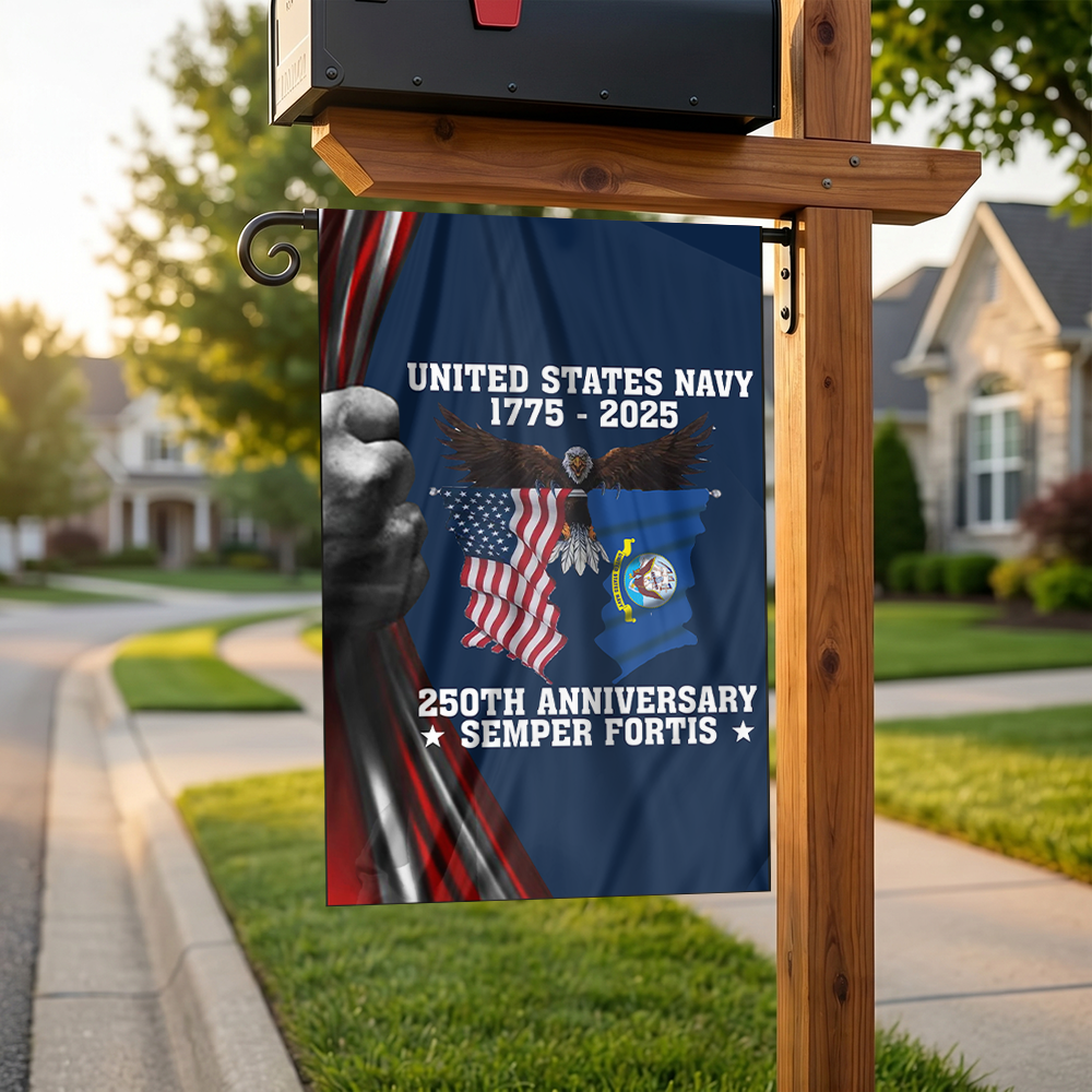 1775 - 2025 Navy Anniversary Garden Flag