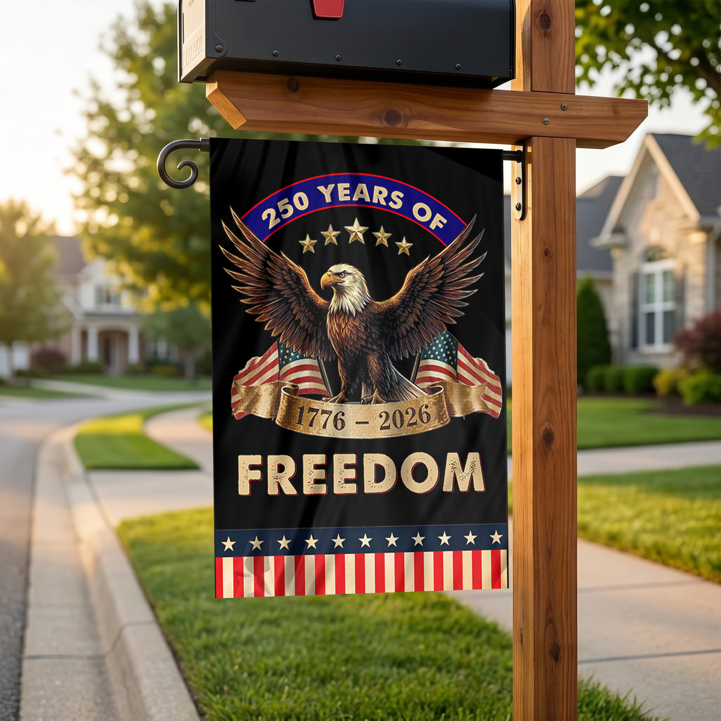 250 Years of Freedom Garden Flag