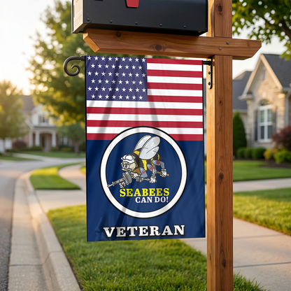 Seabees Veteran Garden Flag