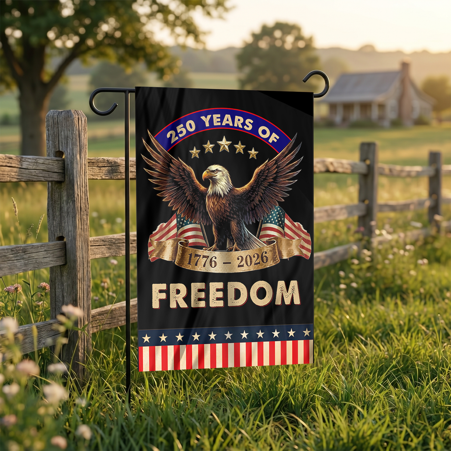 250 Years of Freedom Garden Flag