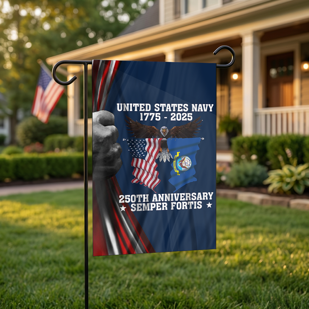 1775 - 2025 Navy Anniversary Garden Flag