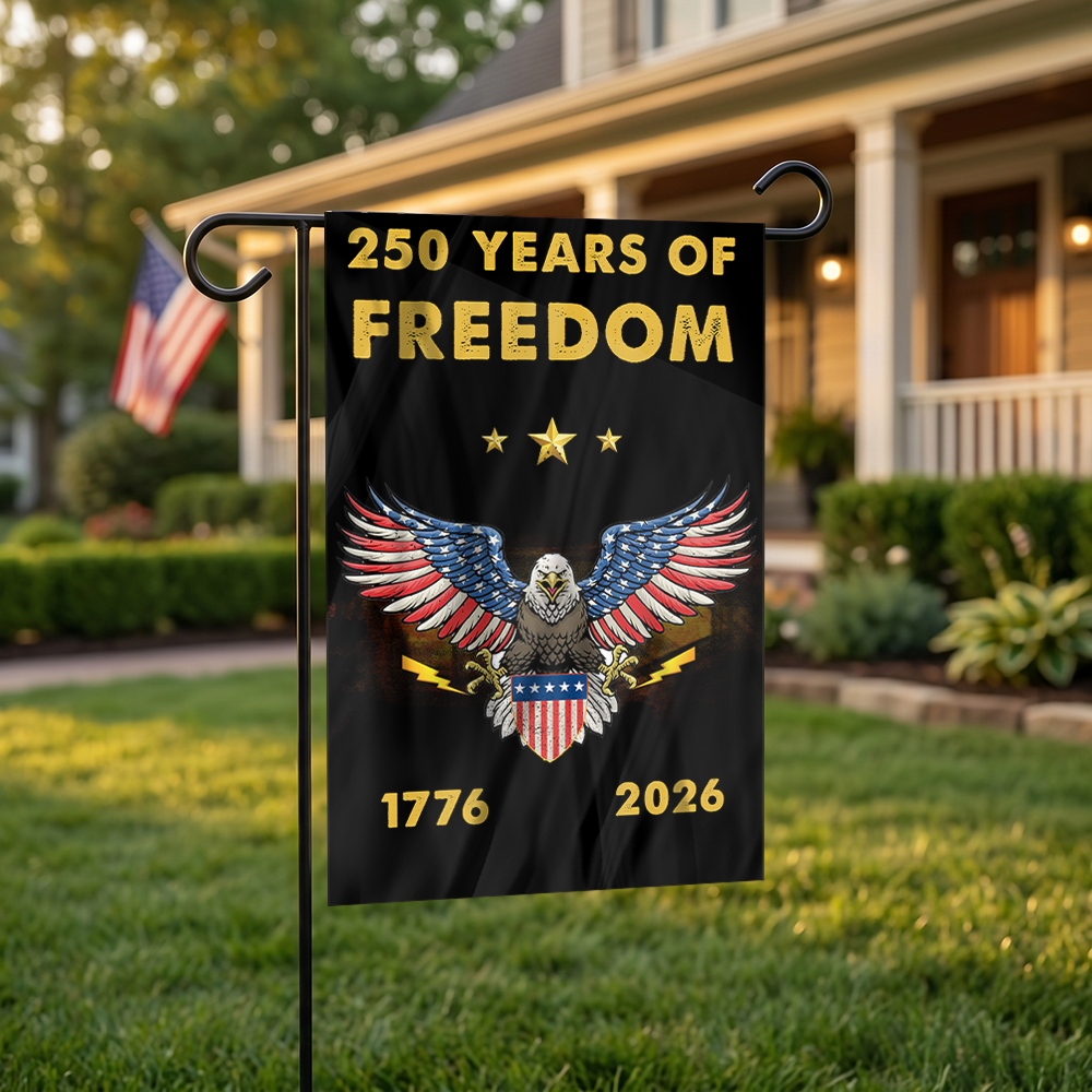 250 Years of Freedom Eagle Garden Flag