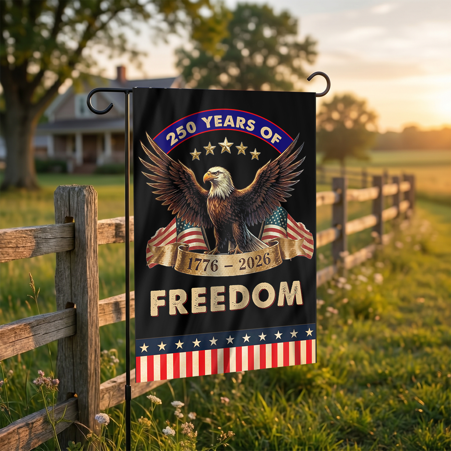 250 Years of Freedom Garden Flag