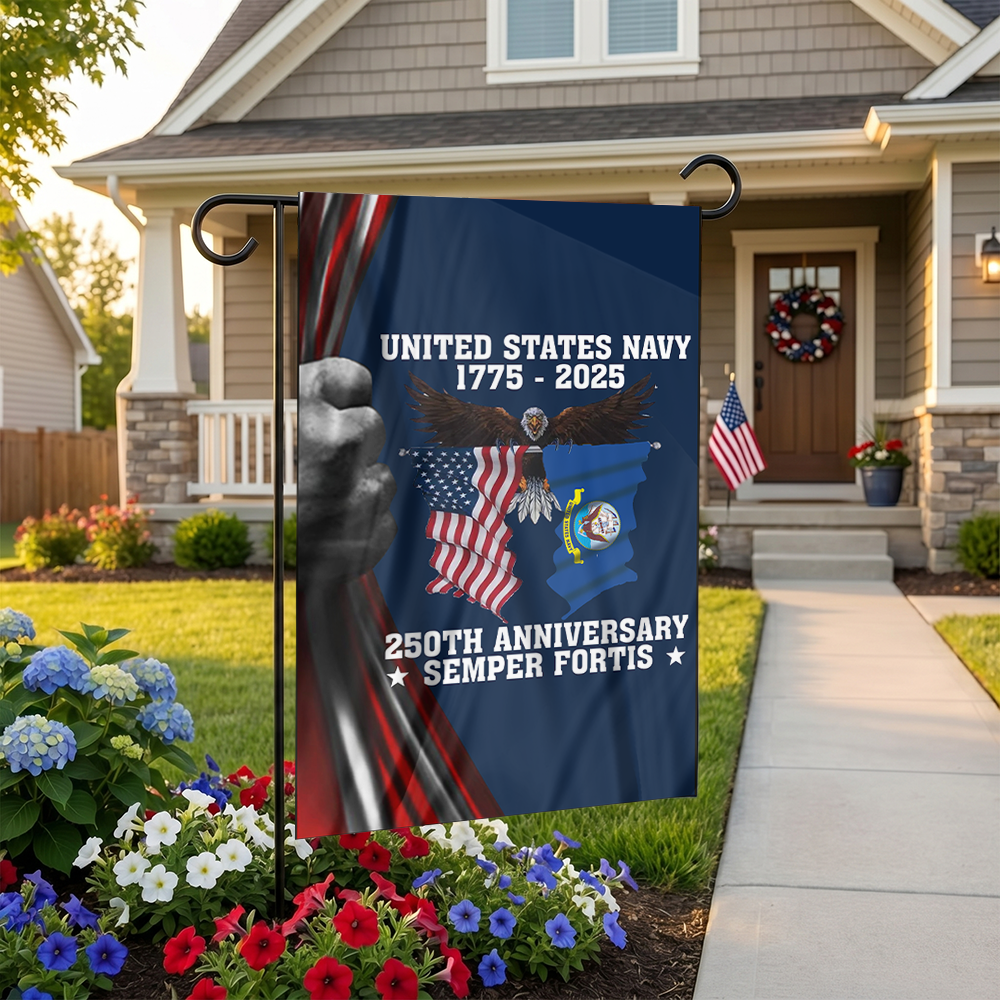 1775 - 2025 Navy Anniversary Garden Flag