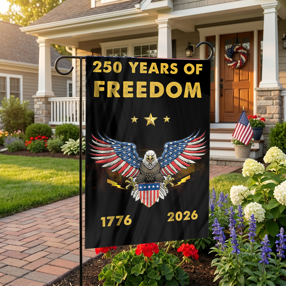 250 Years of Freedom Eagle Garden Flag