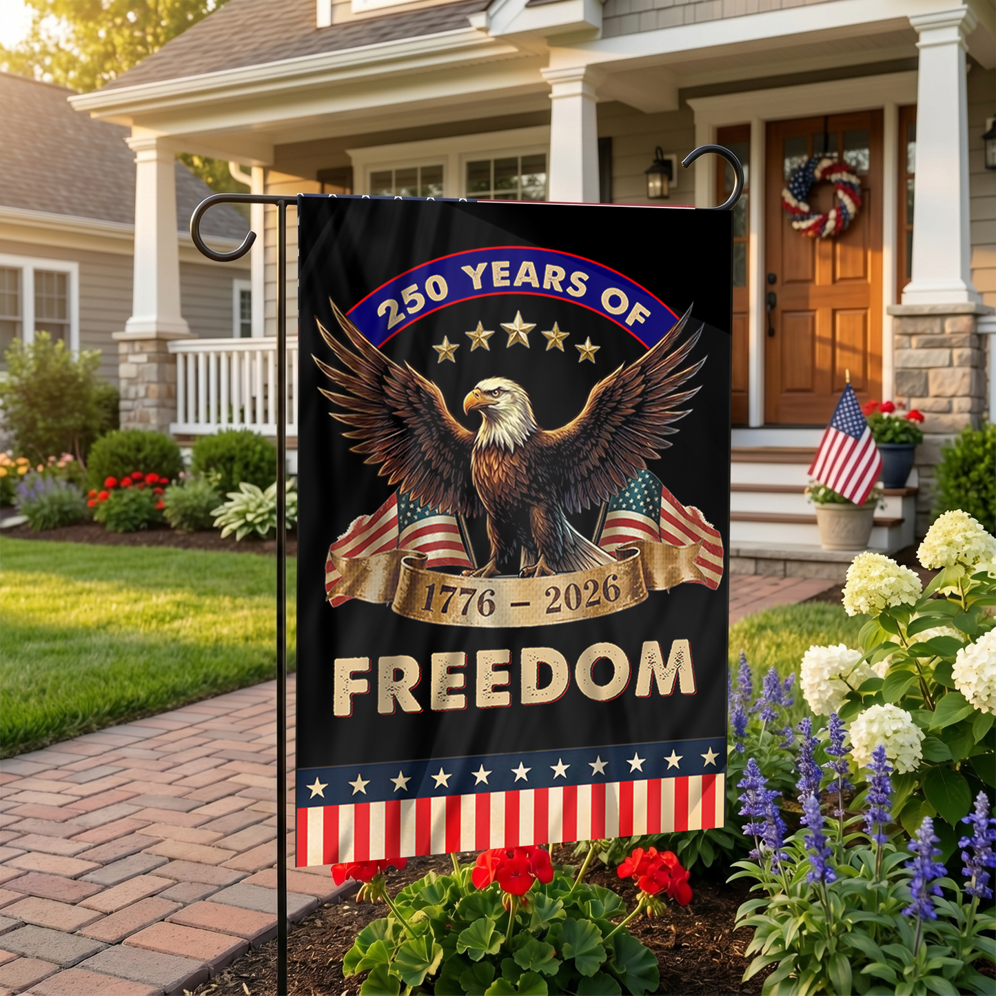 250 Years of Freedom Garden Flag