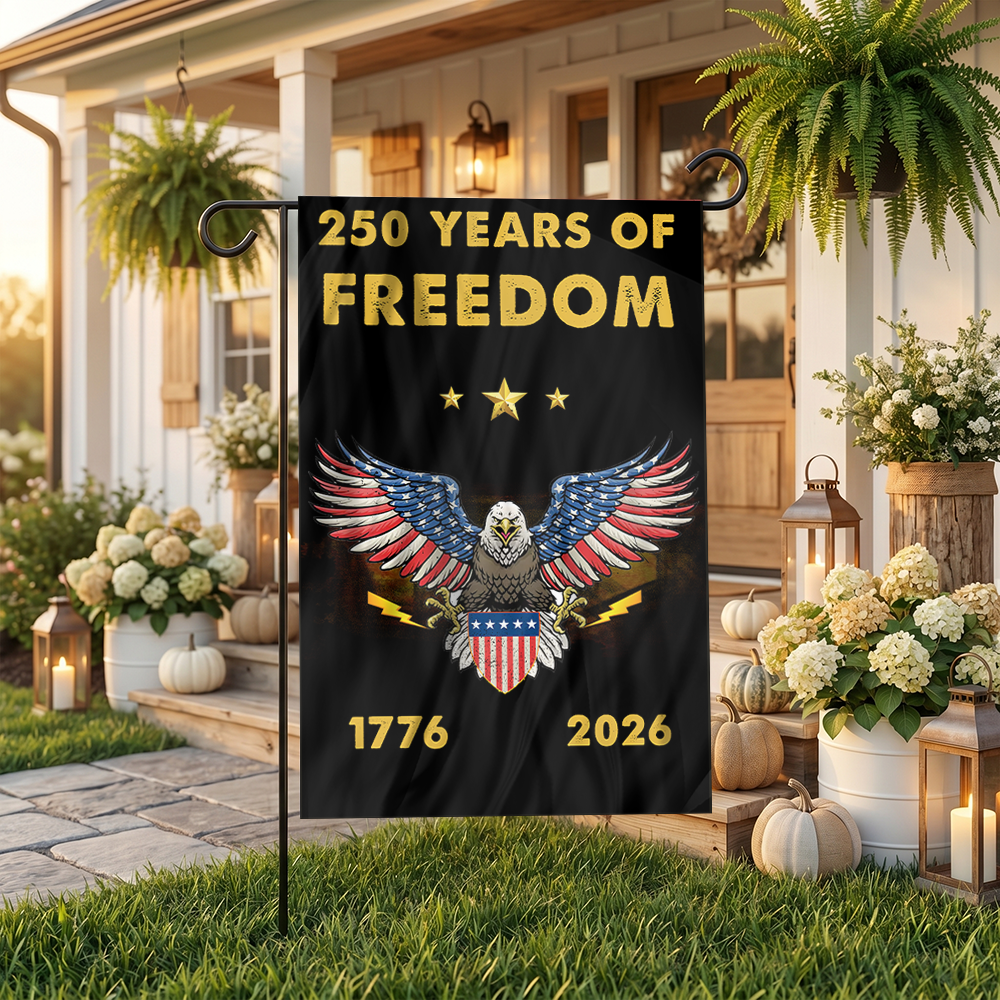 250 Years of Freedom Eagle Garden Flag