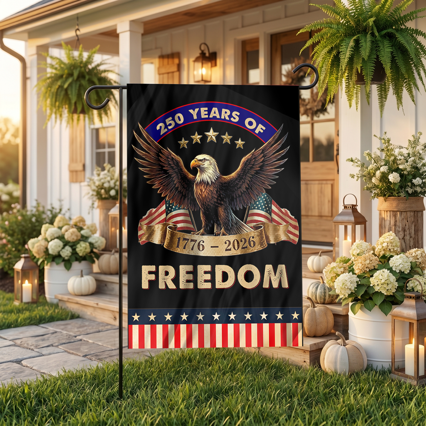 250 Years of Freedom Garden Flag