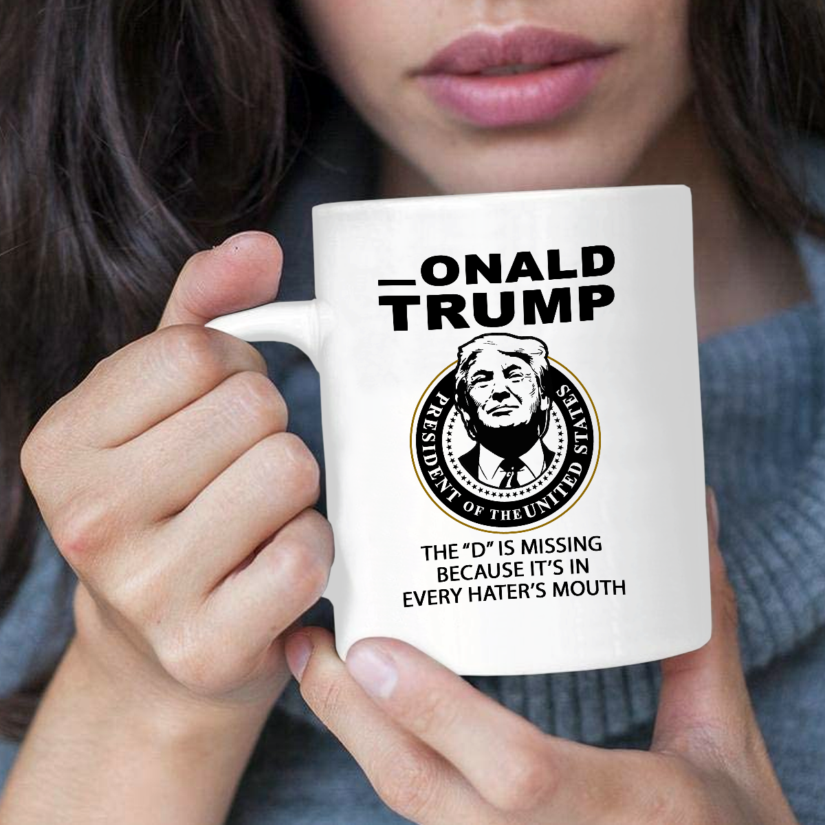 Missing D 11 oz. White Mug