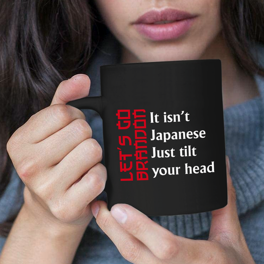 LGB Japanese Tilt 11 oz. Black Mug