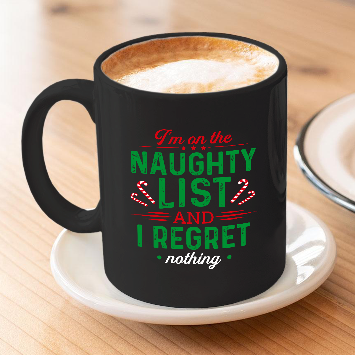 Naughty List 11 oz. Black Mug