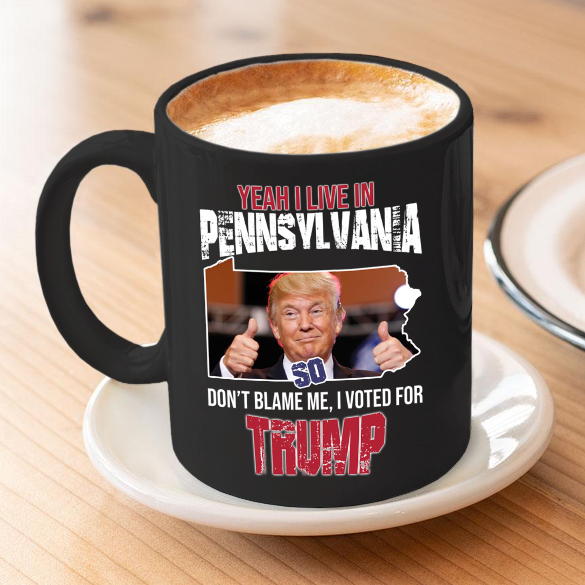 Yeah I Live in Pennsylvania 11 oz. Black Mug