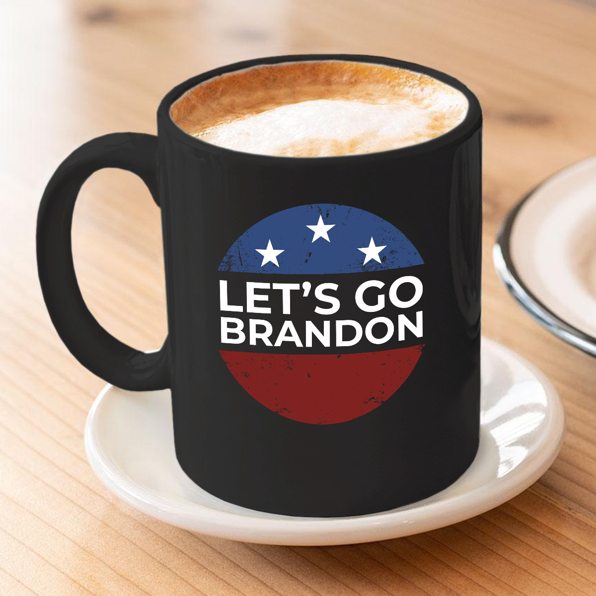 Let's Go Brandon Stars 11 oz. Black Mug