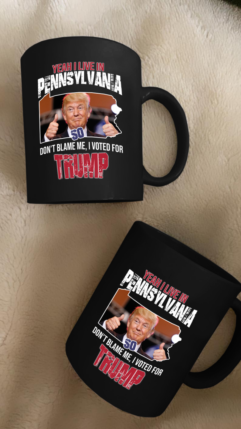 Yeah I Live in Pennsylvania 11 oz. Black Mug