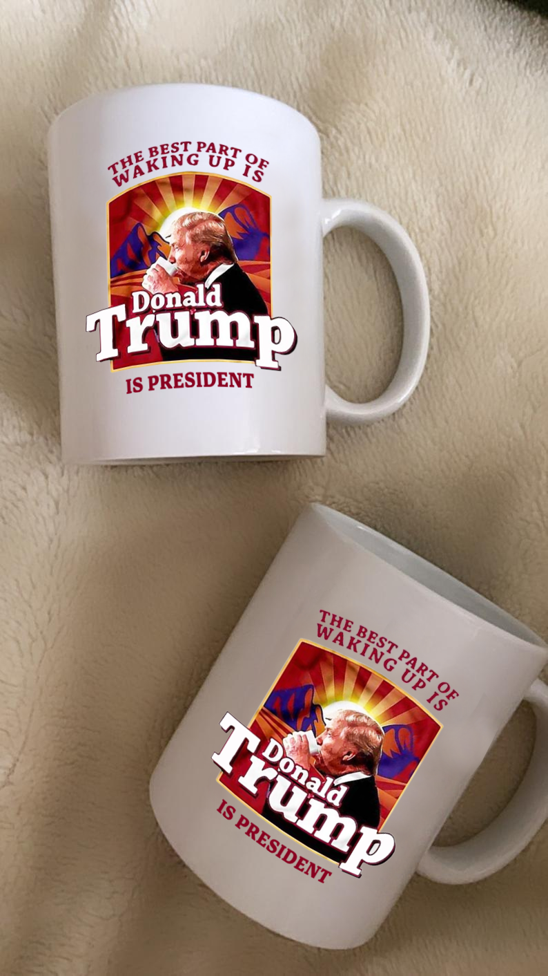 The Best Part of Waking Up 11 oz. White Mug