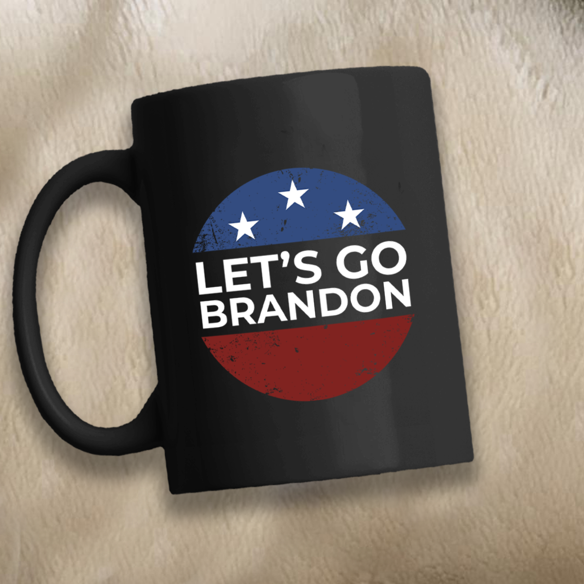 Let's Go Brandon Stars 11 oz. Black Mug