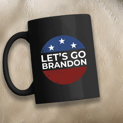 Let's Go Brandon Stars 11 oz. Black Mug