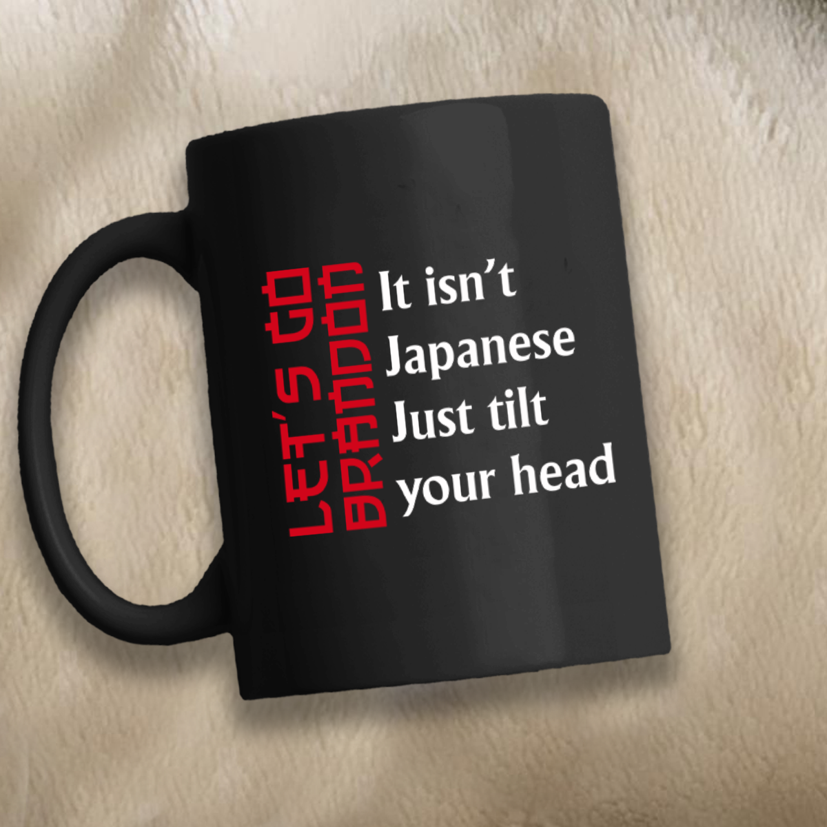LGB Japanese Tilt 11 oz. Black Mug
