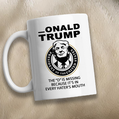 Missing D 11 oz. White Mug
