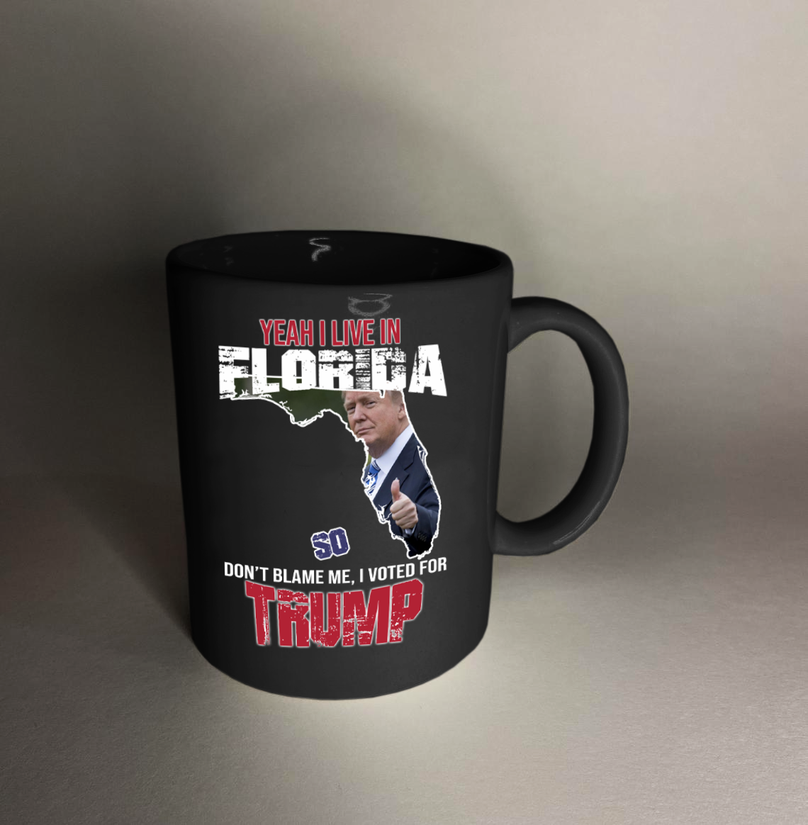 Yeah! I Live In Florida 11 oz. Black Mug