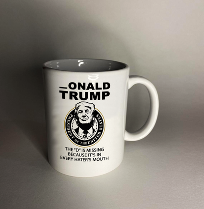 Missing D 11 oz. White Mug