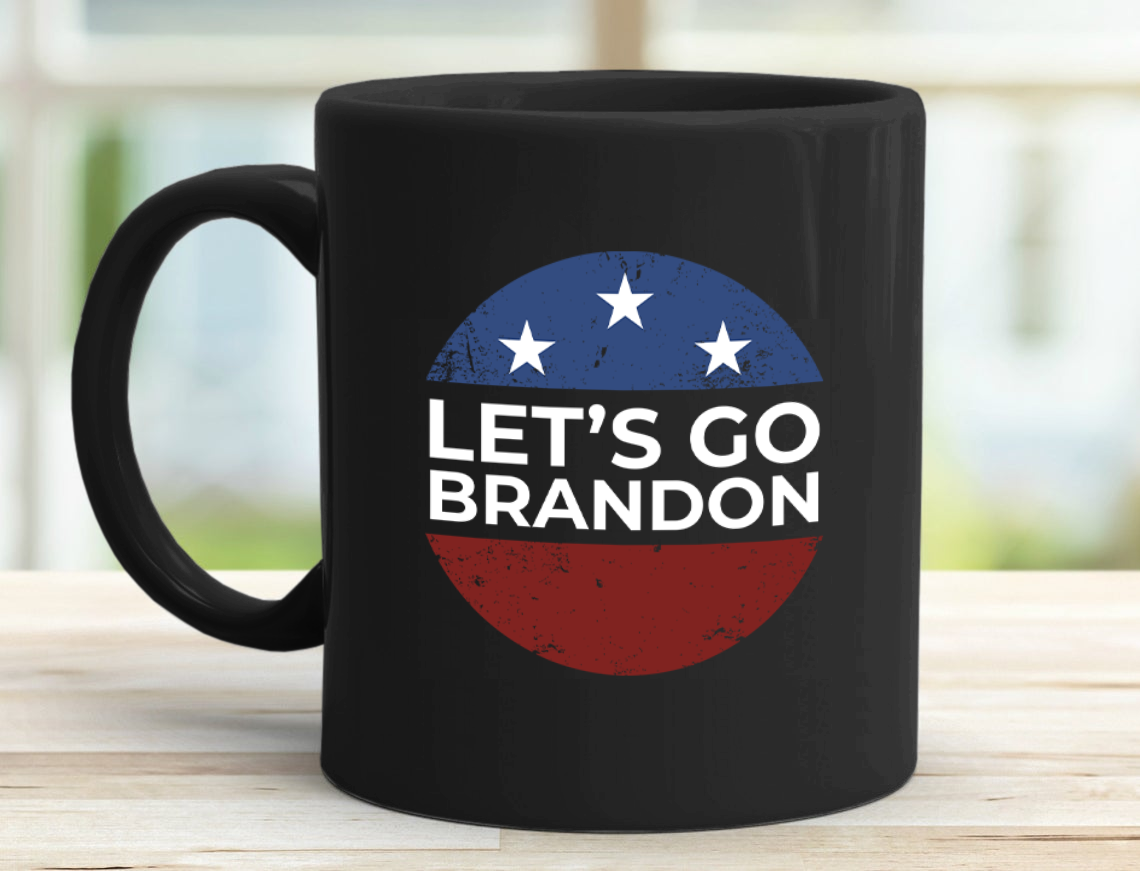 Let's Go Brandon Stars 11 oz. Black Mug