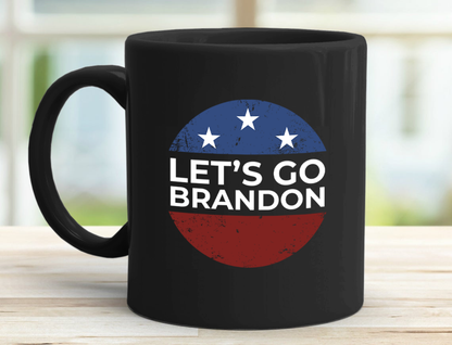 Let's Go Brandon Stars 11 oz. Black Mug