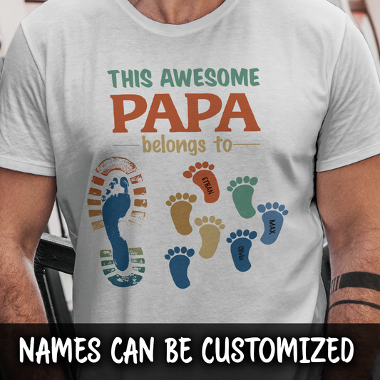 This Awesome Papa Personalized T-shirt