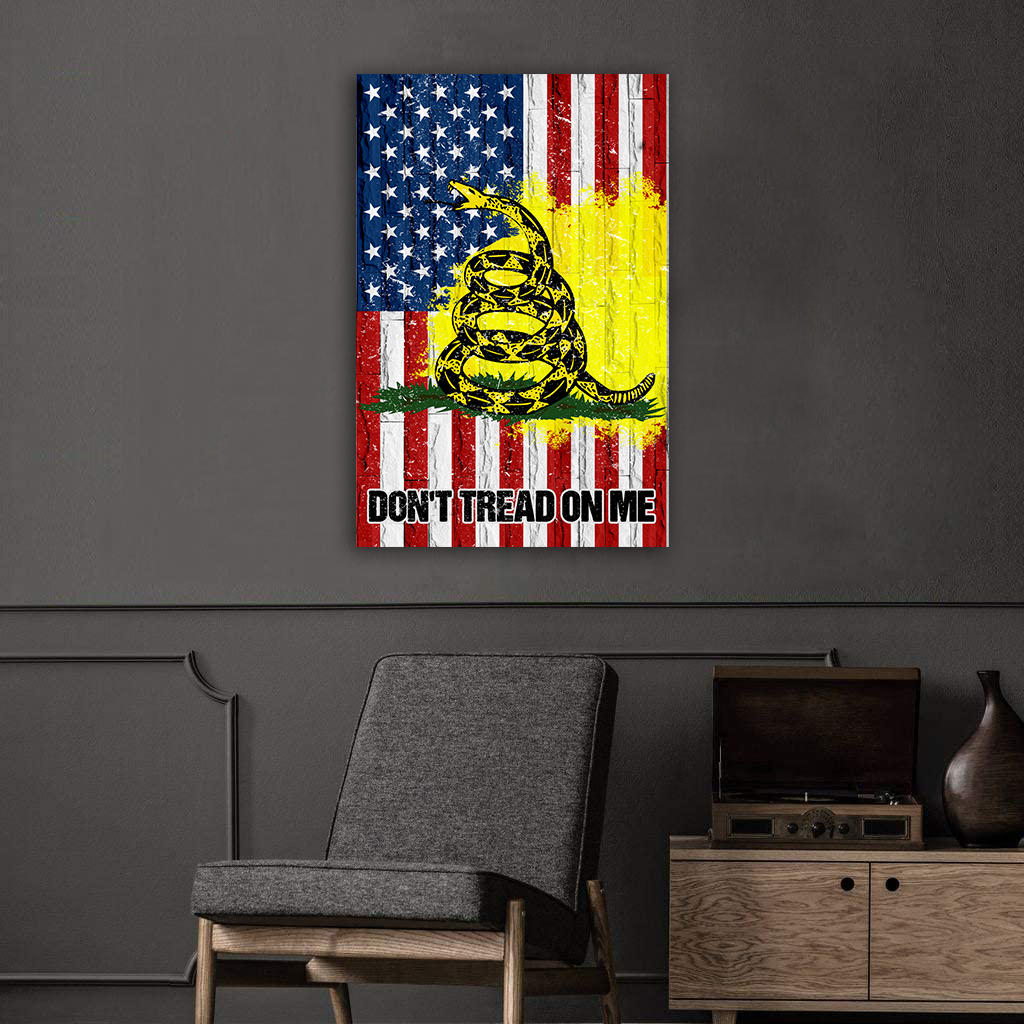 Don't Tread On Me USA Deluxe Portrait Canvas 1.5in Frame