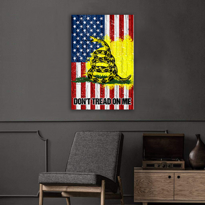 Don't Tread On Me USA Deluxe Portrait Canvas 1.5in Frame
