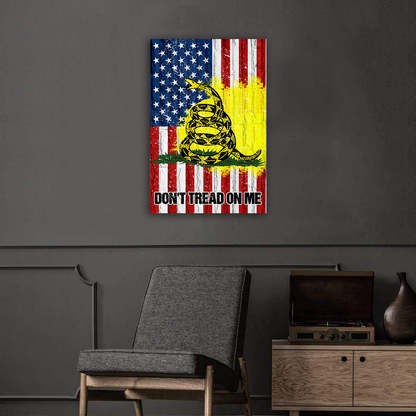 Don't Tread On Me USA Deluxe Portrait Canvas 1.5in Frame