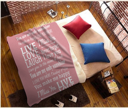 Thinking Of You You Are My Only Sunshine Premium Sherpa - 50x60 Blanket