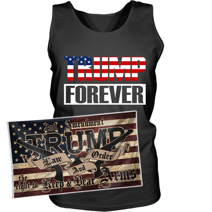 Trump Forever Apparel + 3x5' Trump LNO Flag