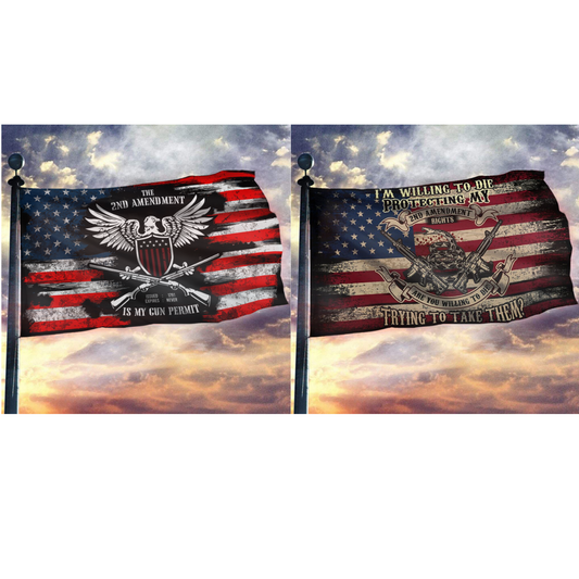 Defend the Second 2nd Amendment 2-Pack Flag Bundle A
