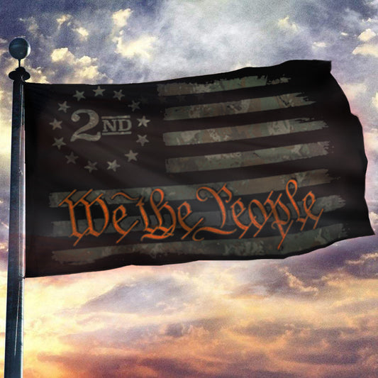 We The People - Camo Orange - 2nd Amendment Flag